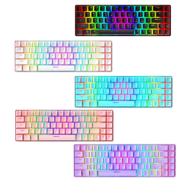لوحة مفاتيح ميكانيكية للألعاب مضيئة RGB ZIYOU LANG T8 68 مفتاح، طول الكابل: 1.6م، T8 أسود محور أخضر، T8 أسود محور شاي، T8 أبيض محور أخضر، T8 أبيض محور أحمر، T8 أزرق محور أخضر، T8 وردي محور أخضر