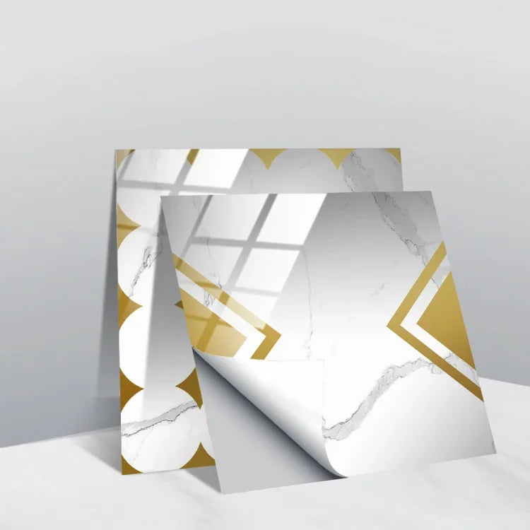 PVC Crystal Covered Film Geometric Pattern Tile Wall Sticker, 20 PCS 10cm
