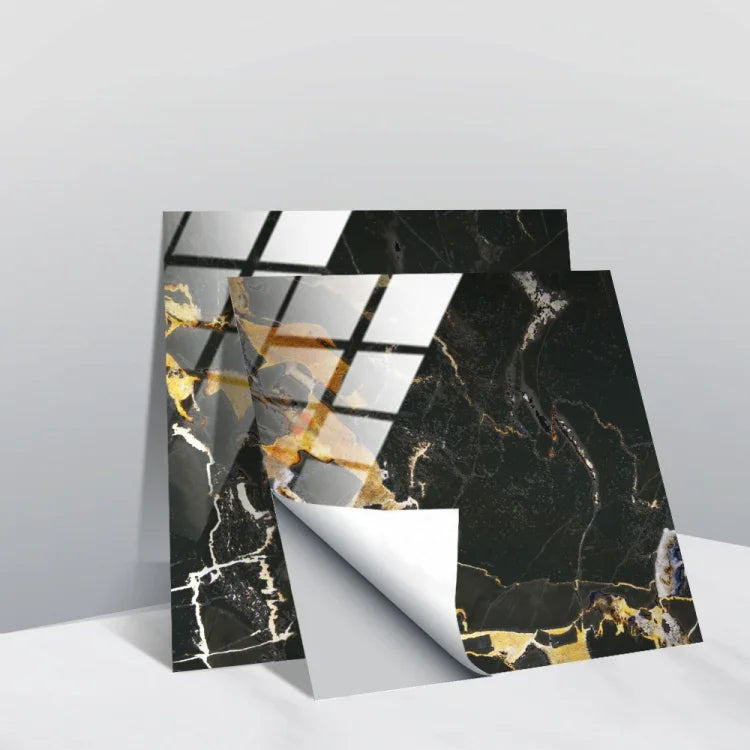 PVC Crystal Covered Film Geometric Pattern Tile Wall Sticker, 20 PCS 15cm