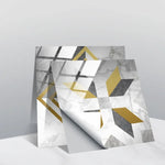 PVC Crystal Covered Film Geometric Pattern Tile Wall Sticker, 20 PCS 15cm