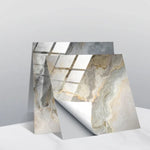 PVC Crystal Covered Film Geometric Pattern Tile Wall Sticker, 20 PCS 15cm