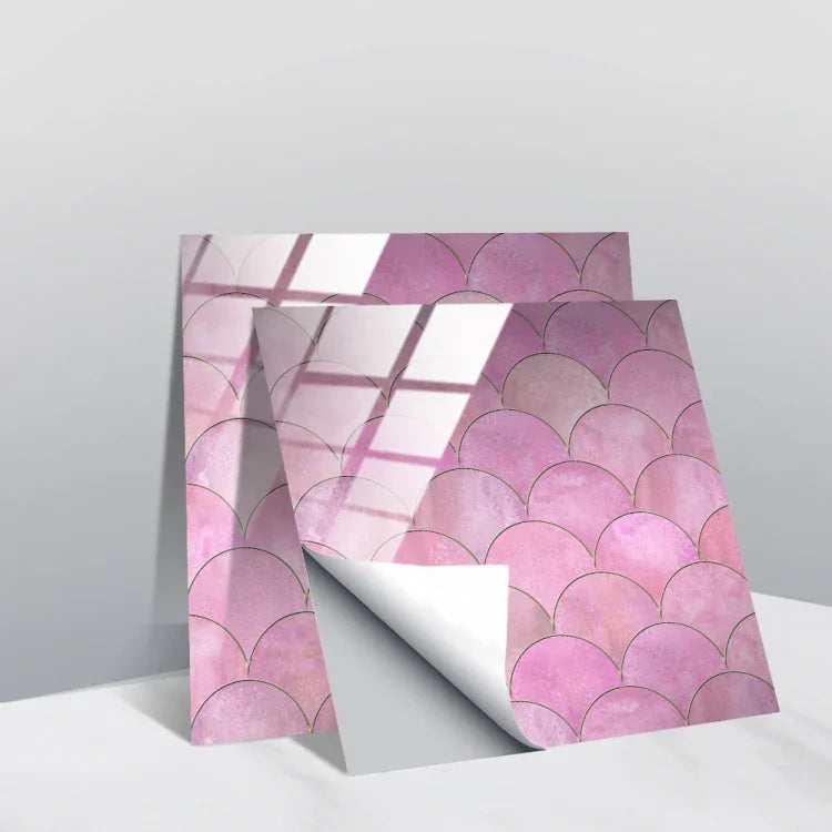 PVC Crystal Covered Film Geometric Pattern Tile Wall Sticker, 20 PCS 15cm
