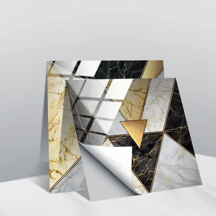 PVC Crystal Covered Film Geometric Pattern Tile Wall Sticker, 20 PCS 20cm