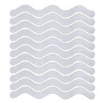 24pcs /Bag Wavy Shaped Gravel Pattern Bathtub Non-Slip Sticker, 1.3 x 18cm