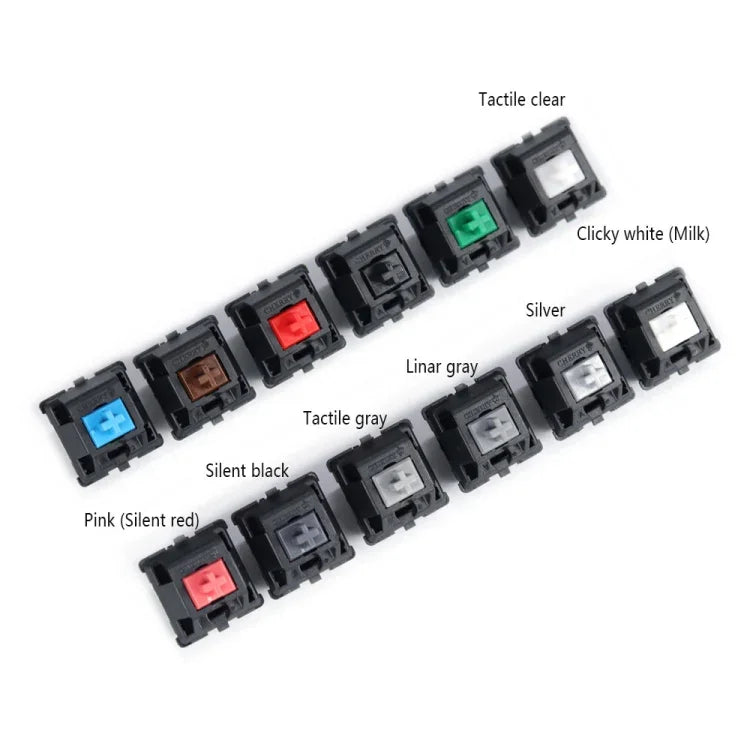 10 قطع مفتاح Cherry MX خطي صامت لمحور لوحة المفاتيح، محور أسود، محور أحمر، محور شاي، محور أزرق، محور أبيض، محور أخضر، محور فضي، محور أحمر صامت، محور أسود صامت