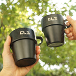 كوب تخييم خارجي 4 في 1 من الفولاذ المقاوم للصدأ 304 من CLS