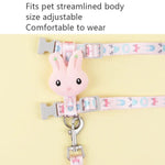 Rabbit Head Type Cat Traction Rope Anti-breakaway Adjustable Cat Leash, Small Suitable for Within 3kg, Large Suitable for 3-6kg