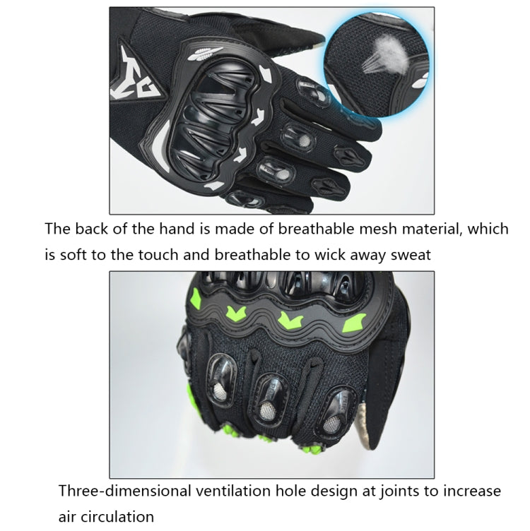 قفازات موتوسيكل قابلة للتنفس تعمل باللمس من MOTOCENTRIC 13-MC-010، M، XL