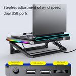 مبرد لابتوب NUOXI Q9 مع تأثير إضاءة RGB