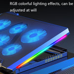 مبرد لابتوب NUOXI Q9 مع تأثير إضاءة RGB