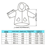 معطف مطر للأطفال بطباعة كرتونية مع حافة قبعة كبيرة ومقعد لحقيبة المدرسة، S, M, L, XL, XXL