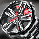 FNGEEN L001 Motorcycle Element Wheel Metal Men Watch, Black steel Red Surface, Black Steel Green Surface, White Steel Red Surface, White Steel Green Surface, Black Net Black Steel Red Surface, Black Net Black Steel Green Surface                        ...
