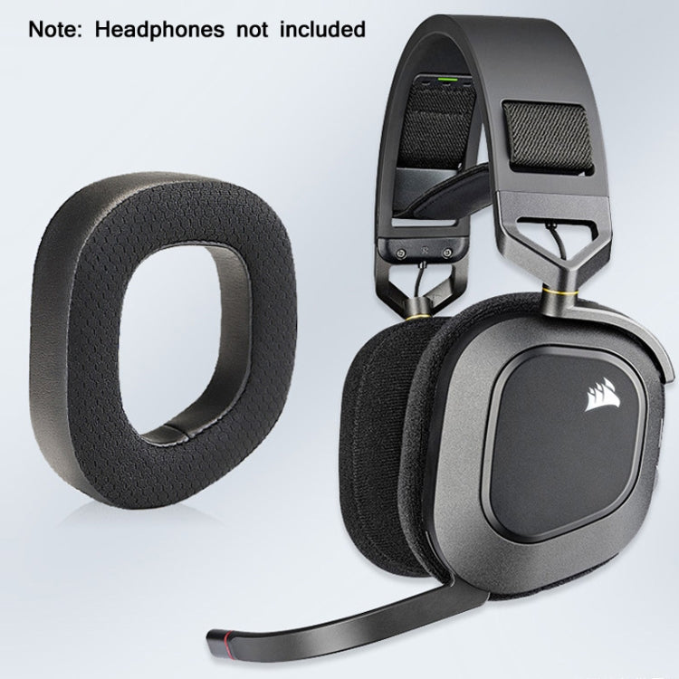 2 قطع حقيبة سماعة رأس RGB لسماعة CORSAIR HS80، شبكة كاملة، شبكة + جلد بروتين، مخمل كامل، مخمل + جلد بروتين