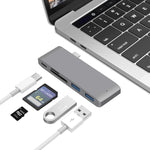 محطة إرساء USB-C إلى HDMI مع قارئ بطاقات، المواصفات: 5 في 1 رمادي، 5 في 1 فضي، 6 في 1 رمادي، 6 في 1 فضي