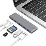محطة إرساء USB-C إلى HDMI مع قارئ بطاقات، المواصفات: 5 في 1 رمادي، 5 في 1 فضي، 6 في 1 رمادي، 6 في 1 فضي