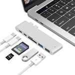 محطة إرساء USB-C إلى HDMI مع قارئ بطاقات، المواصفات: 5 في 1 رمادي، 5 في 1 فضي، 6 في 1 رمادي، 6 في 1 فضي