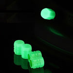 4pcs / Set Luminous Tire Valve Cap Electric Motorcycle Vacuum Tire Valve Cover, Style: Split Effect, 4pcs /Set Split Effect