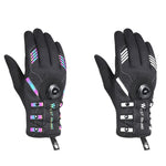 قفازات ركوب الدراجات ذات الأصابع الطويلة القابلة للتنفس مع قفل ذاتي وحزام، WEST BIKING، M، L، XL، 2XL