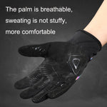 قفازات ركوب الدراجات ذات الأصابع الطويلة القابلة للتنفس مع قفل ذاتي وحزام، WEST BIKING، M، L، XL، 2XL