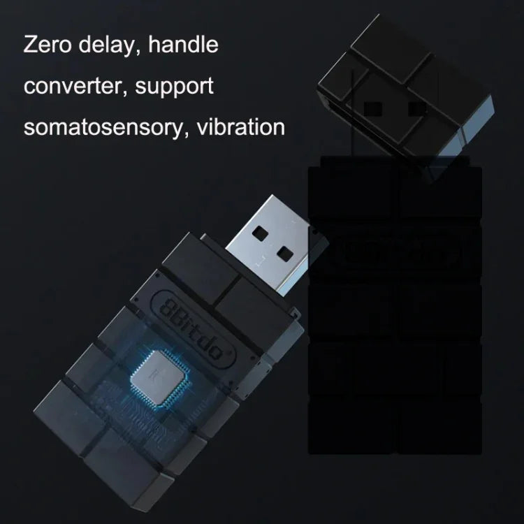 مستقبل لاسلكي USB من 8BitDo لوحدة تحكم Switch لأجهزة PS5/PS4، لأجهزة PS5/PS4
