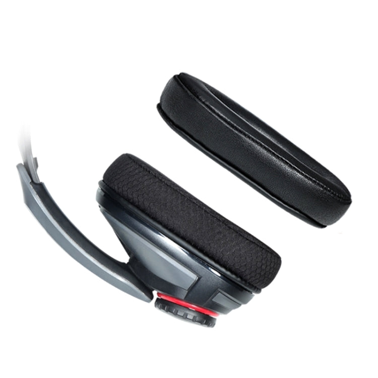 2 قطع أغطية أكمام سماعة رأس لسماعة Sennheiser GSP300 GSP370 GSP350، النمط: جلد بروتين، جلد حمل، شريط رأس أسود، شريط رأس أحمر، شريط رأس أزرق، قماش شبكي