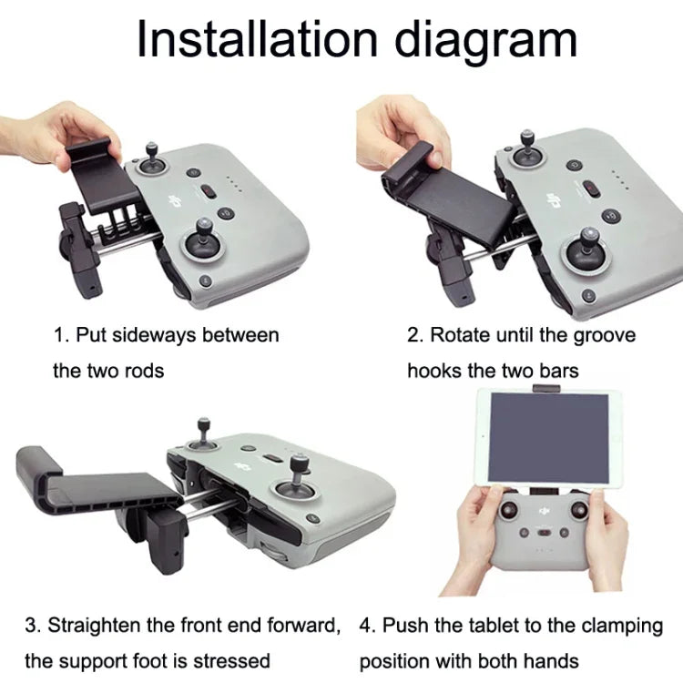 حامل تمديد لجهاز تحكم عن بعد لوحي لـ DJI Mavic 3 / Air 2 / Air 2S / Mini 2، الأنماط: صغير، كبير، كبير + لكابل Apple، كبير + لكابل Type-c، كبير + لكابل Micro