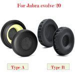 زوج واحد من أغطية سماعة رأس لسماعة Jabra Evolve 20 20SE 30 30II 40 65 65+، أصلي، جلد بروتين