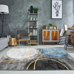 Modern Abstract Geometric Living Room Rug Coffee Table Cushion, 80x120cm, 80x160cm