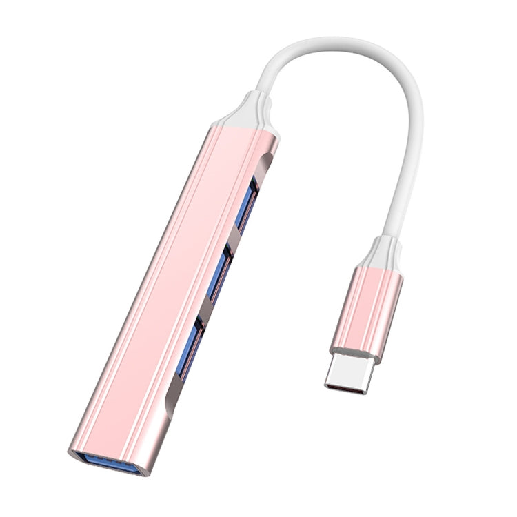 محطة إرساء صغيرة متعددة الوظائف 4 في 1، المواصفات: Type-C/USB-C 3.0 (فضي)، Type-C/USB-C 3.0 (فضي)، Type-C/USB-C 3.0 (رمادي)، Type-C/USB-C 3.0 (وردي)، USB 3.0 (فضي)، USB 3.0 (رمادي)، USB 3.0 (وردي)