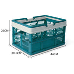 Foldable Picnic Basket Supermarket Shopping Basket,Size: 25x30.5x44cm, Green Coffee, Blue Gray, Coffee With Beige