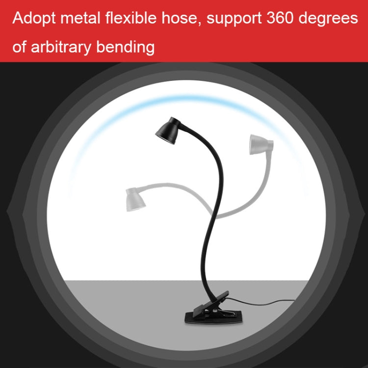 مصباح مكتب بخرطوم قابل للانحناء بزاوية 360 درجة USB، المواصفات: أبيض بتعتيم مستمر، أسود بتعتيم مستمر، أبيض بتعتيم بسرعتين، أسود بتعتيم بسرعتين
