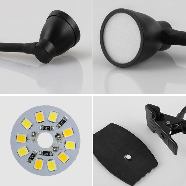 مصباح مكتب بخرطوم قابل للانحناء بزاوية 360 درجة USB، المواصفات: أبيض بتعتيم مستمر، أسود بتعتيم مستمر، أبيض بتعتيم بسرعتين، أسود بتعتيم بسرعتين