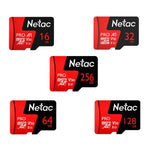 بطاقة ذاكرة هاتف محمول لكاميرا مراقبة ومسجل قيادة Netac، 32GB، 64GB، 128GB، 256GB