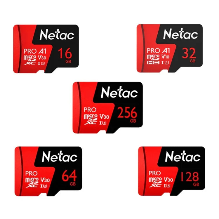بطاقة ذاكرة هاتف محمول لكاميرا مراقبة ومسجل قيادة Netac، 32GB، 64GB، 128GB، 256GB