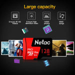 بطاقة ذاكرة هاتف محمول لكاميرا مراقبة ومسجل قيادة Netac، 32GB، 64GB، 128GB، 256GB