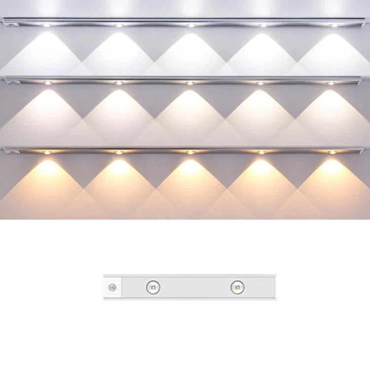 شريط ضوء ذكي LED رفيع جدًا بمستشعر حركة جسم الإنسان، الطول:، 30 سم، 40 سم