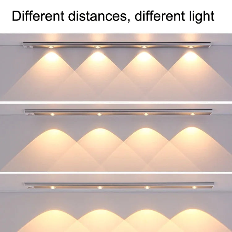شريط ضوء ذكي LED رفيع جدًا بمستشعر حركة جسم الإنسان، الطول:، 30 سم، 40 سم