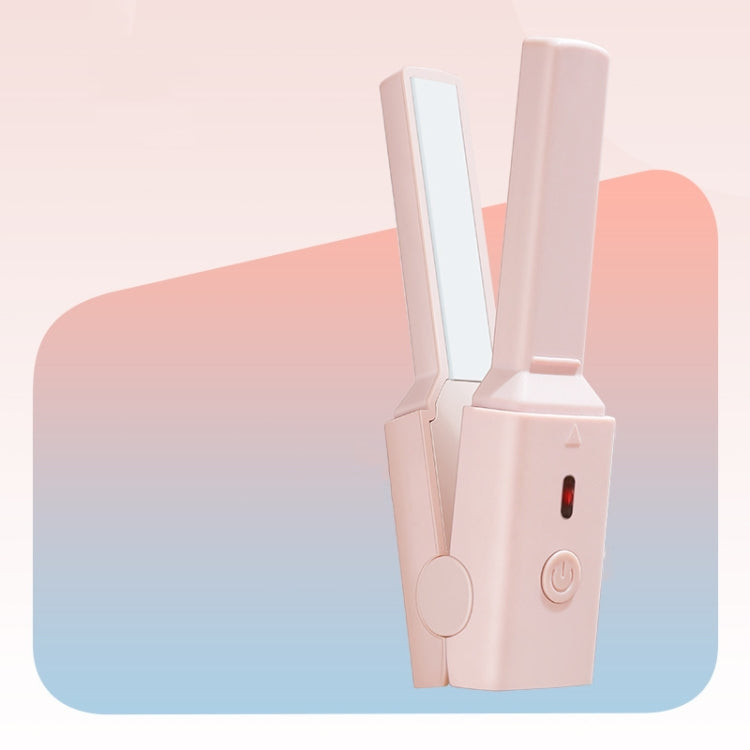 GLS-006 جبيرة كهربائية صغيرة للاستخدام المزدوج للشعر المستقيم والمجعد، وردي كرز، أخضر فاتح