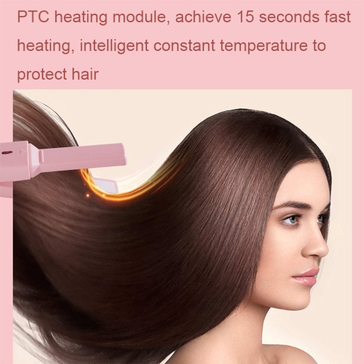 GLS-006 جبيرة كهربائية صغيرة للاستخدام المزدوج للشعر المستقيم والمجعد، وردي كرز، أخضر فاتح