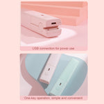 GLS-006 جبيرة كهربائية صغيرة للاستخدام المزدوج للشعر المستقيم والمجعد، وردي كرز، أخضر فاتح