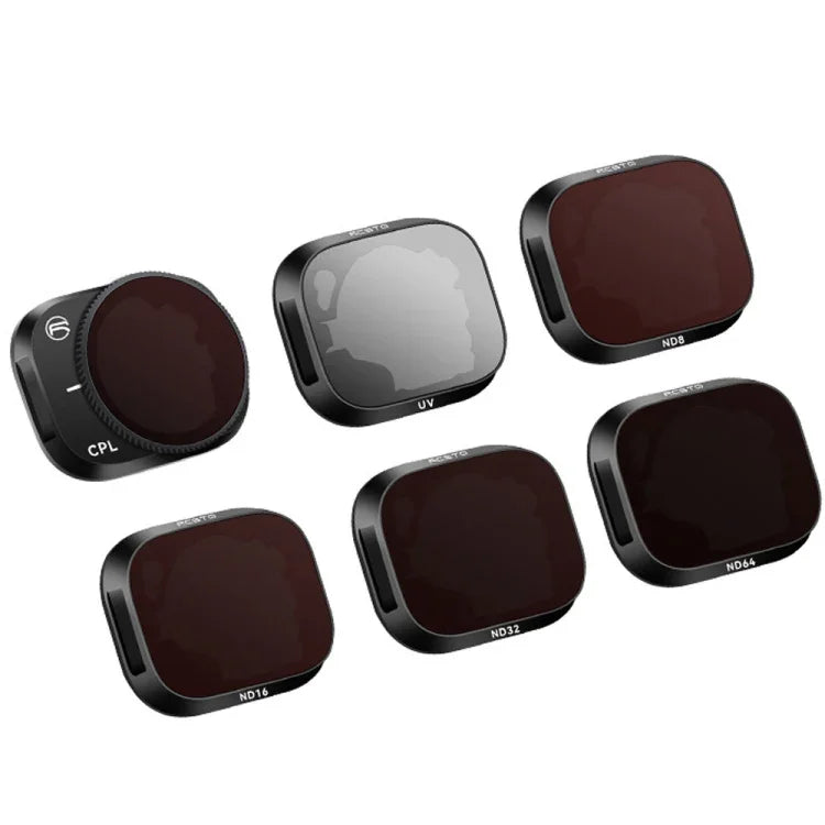ملحقات فلاتر قابلة للتعديل من سبائك الألمنيوم RCSTQ لـ DJI Mini 3 Pro، الأنماط: UV+CPL+ND8+ND16+ND32+ND64 6 في 1، CPL، ND8، ND16، ND32، ND64، طقم 4 في 1، طقم 6 في 1