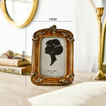 Retro Imitation Wood Home Decor Photo Frames, Spec:, Square-6 inches, Square-7 inches, Arched-6 inches, Arched-7 inches, Oval-6 inches, Oval-7 inches, Bow Round Box, A Model, B Model