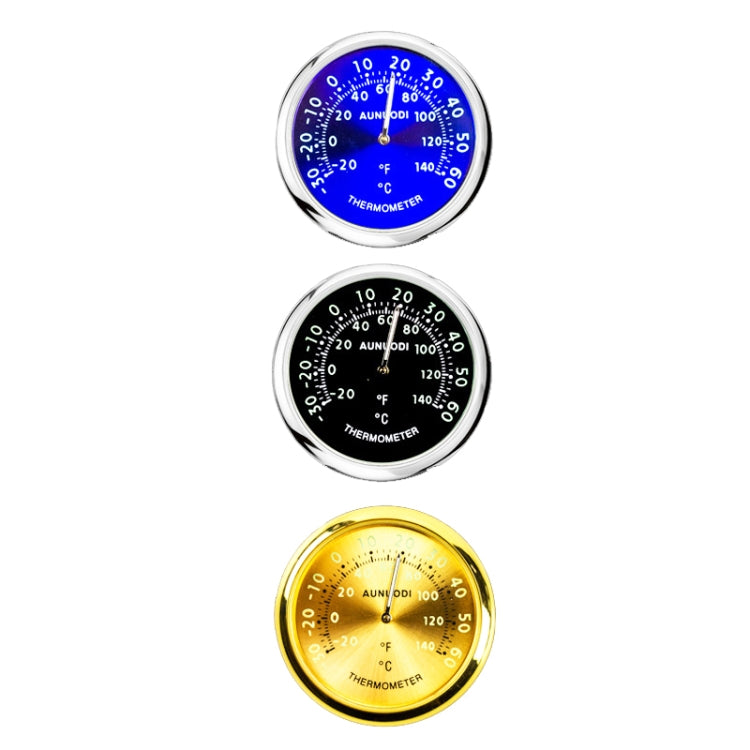 Night Light Car Thermometer Metal Ornaments, Black Thermometer