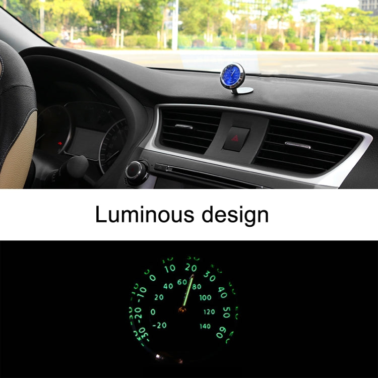 Night Light Car Thermometer Metal Ornaments, Black Thermometer