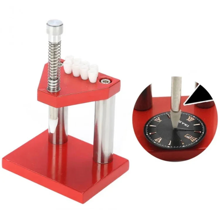 Watch Hand Plunger Puller Remover With 9pcs Plastic Dies Set, Single Needle Pressure Needle