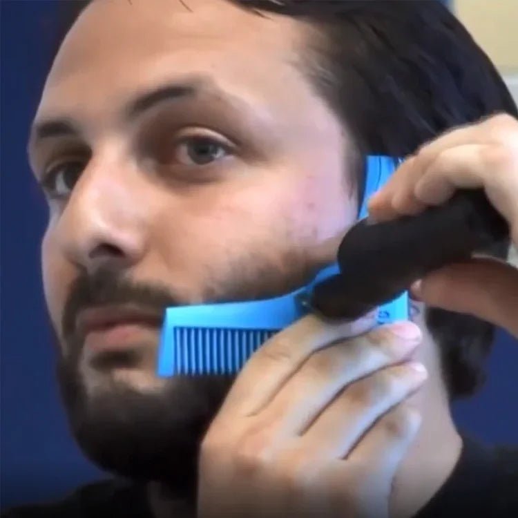 5 قطع مشط قالب على شكل لحية، مشط على شكل لحية، لون عشوائي، النمط: شكل L، شكل Z