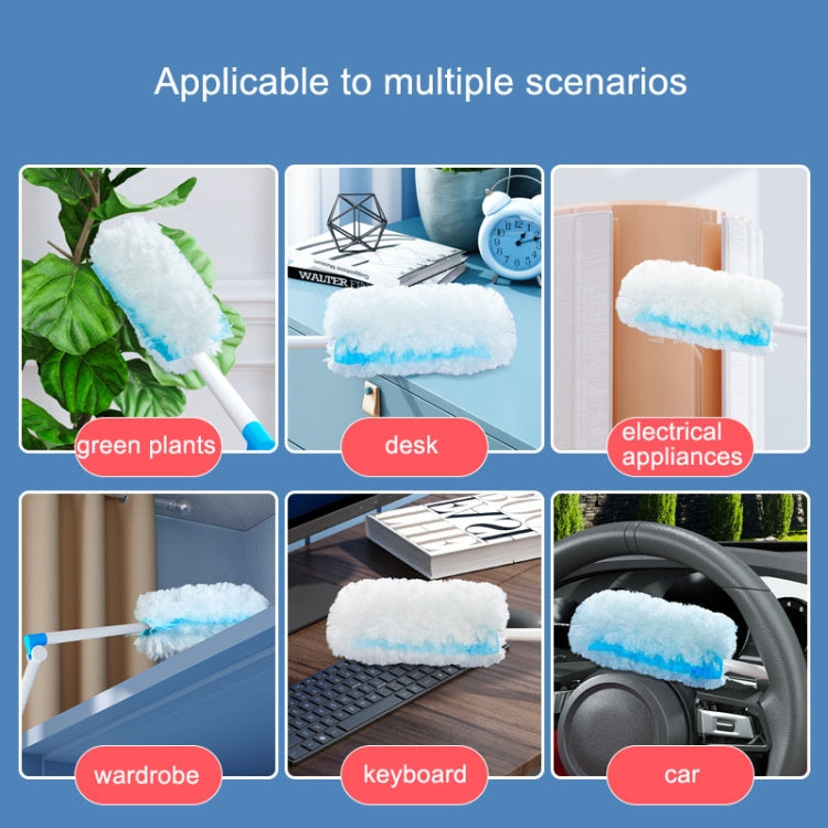 Disposable Household Vacuum Retractable Feather Duster, Style:, Long Handle+2 Clothes, Long Handle+4 Clothes, Long Handle+6 Clothes, Long Handle+12 Clothes, With Base+2 Clothes, With Base+4 Clothes, With Base+6 Clothes, With Base+12 Clothes