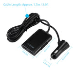 2PCS QC3.0 Four Ports Fast 5V 8A Car Charger Back Seat Charger, 2PCS+Black, 2PCS+White