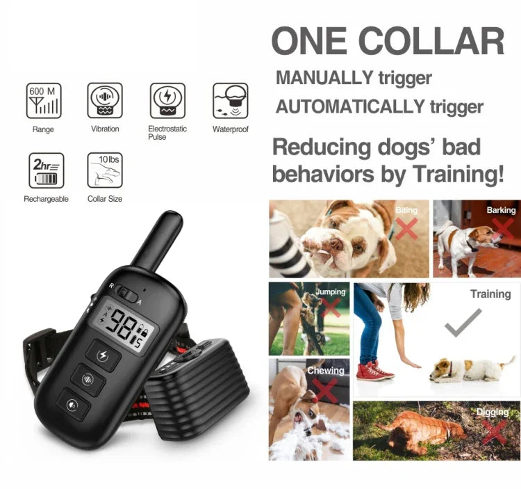 Remote Control Trainer Dog Collar Automatic Bark Stop Device, 1 Drag 1 (Red), 1 Drag 1 (Black), 1 Drag 1 (Orange), 1 Drag 2 (Orange+Red), 1 Drag 3