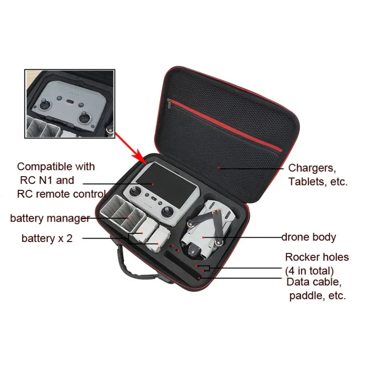 Portable Shoulder Bag for DJI Mini 3 Pro Drone Smart Controller